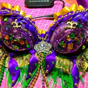 Mardi Gras Bralette by Crafts by Sandy